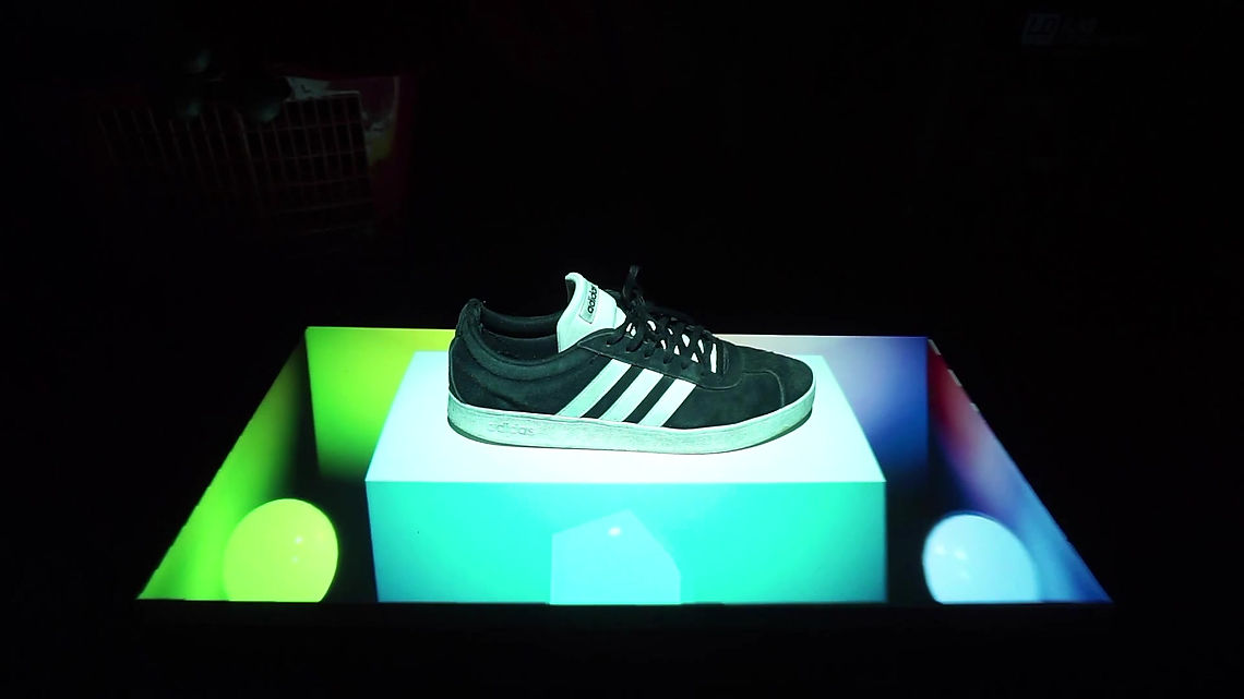 Anamorphic 3D mapping on Adidas Gazzelle